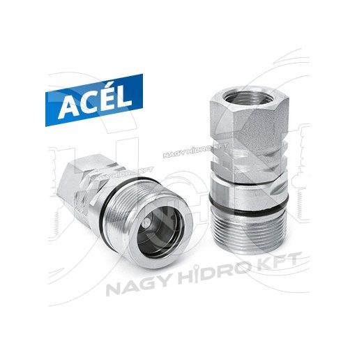 1/2" DN12 BSP COLOS BELSŐ MENETES ÖSSZETEKERŐS GYORSCSATLAKOZÓ HÜVELY, PPV3 CSAVAROS KIVITEL