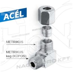 MK10x1-06LL ADAPTOR L PENTRU FURTUN GRESARE CENTRALIZATA FILET METRIC STG - GILKK-MK101-06LL