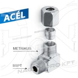 R1/4"-04LL ADAPTOR L PENTRU FURTUN GRESARE CENTRALIZATA FILET BSP/METRIC STG - GILKK-R14-04LL