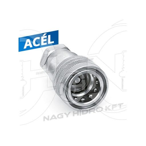 3/4" BSP DN20 BELSŐ MENETES HIDRAULIKA GYORSCSATLAKOZÓ HÜVELY , PUSH PULL ISO-A PAV1