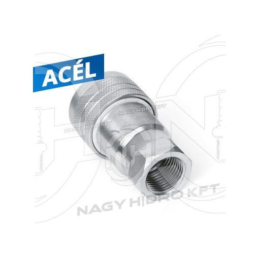 3/4" BSP DN20 BELSŐ MENETES HIDRAULIKA GYORSCSATLAKOZÓ HÜVELY , PUSH PULL ISO-A PAV1