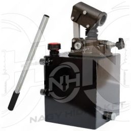   3/8" 12CM³ max.320BAR HIDAULIKUS KÉZI SZIVATTYÚ / PUMPA + TARTÁLY 5L KPL. EGYIRÁNYÚ