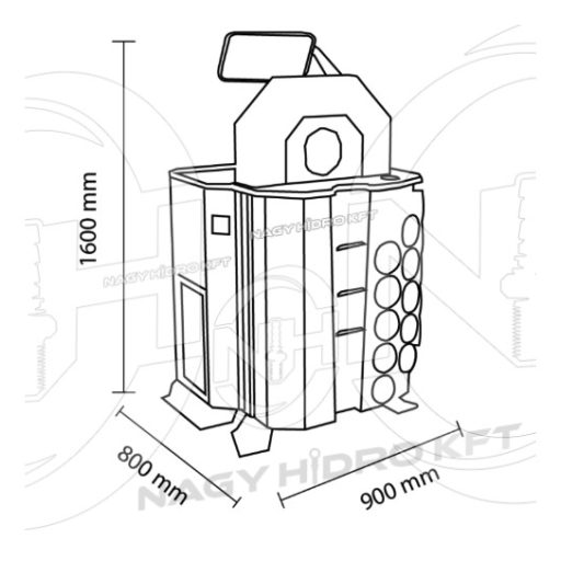 TÖMLŐPRÉS 380V HYDFLEX 245t NYOMÓERŐ MAX: MAX 4SP/4SH/R15 2" (06,08,10,12,14,16,19,22,26,30,34,39,12,51,57,63,69) PATRONKÉSZLETTEL - HYDFLEX-NF320A