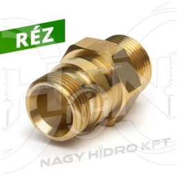   TR22-TR22 KÜLSŐ/KÜLSŐ FIX MENETES ÁTALAKÍTÓ ADAPTER MAGASNYOMÁSÚ MOSÓKHOZ, RÉZ KIVITEL (EASY-LOCK)