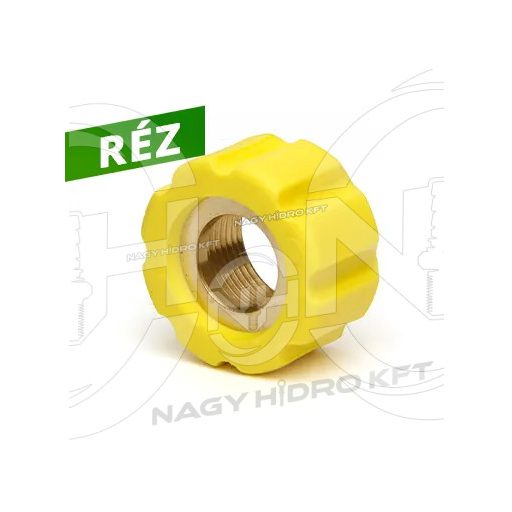 M22x1,5 RÉZ MAGASNYOMÁSÚ HOLLANDER SÁRGA SZÍNBEN, RÖVID KIVITEL L=16mm (KARCHER)