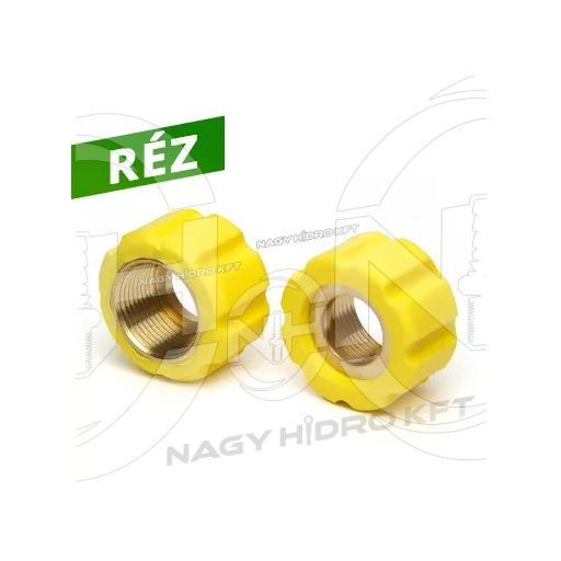M22x1,5 RÉZ MAGASNYOMÁSÚ HOLLANDER SÁRGA SZÍNBEN, RÖVID KIVITEL L=16mm (KARCHER)