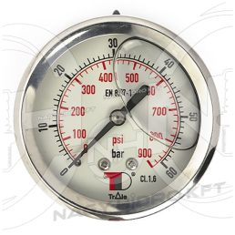   0-1 BAR, MANOMÉTER/NYOMÁSMÉRŐ ÓRA 63mm HÁTSÓ 1/4" KIVEZETÉSSEL