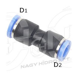 DN12-DN08 CUPLA RAPIDA PNEUMATICA PUSH-IN REDUCTIE - PGV-1208