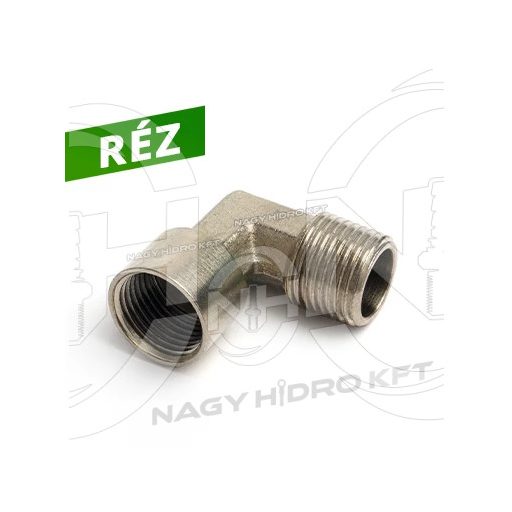 1/4" ADAPTOR L PNEUMATIC BSPT/BSP FILET EXTERIOR CONIC/INTERIOR, CUPRU - PILKBB-14