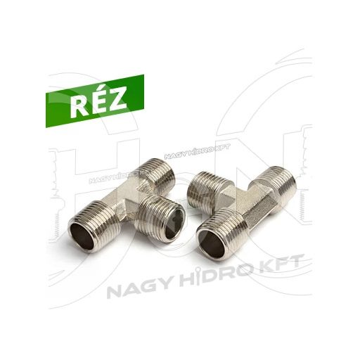 1/4" ADAPTOR T PNEUMATIC BSPT FILET EXTERIOR CONIC, CUPRU - PITKKKB-14