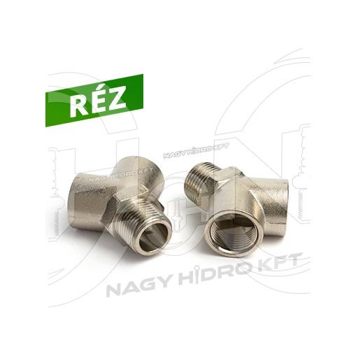 1/4" ADAPTOR Y PNEUMATIC BSPT FILET EXTERIOR/INTERIOR/INTERIOR, CUPRU - PIYKBB-14