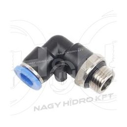 90" DN08 3/8" ADAPTOR PUSH-IN L FILET EXTERIOR BSP CU O-RING - PLG-0838