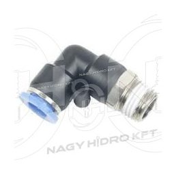 90" DN10 1/4" ADAPTOR PUSH-IN L FILET EXTERIOR CONIC BSPT-PLT-1014