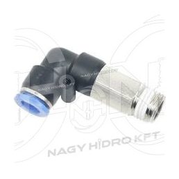 90" DN06 1/4" ADAPTOR PUSH-IN L FILET EXTERIOR CONIC BSPT LUNG-PLTH-0614