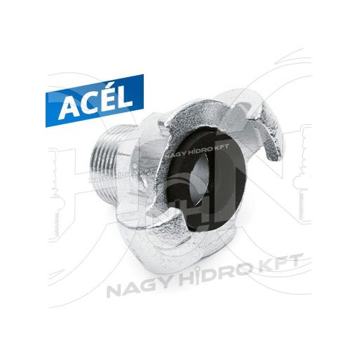 1/2" CUPLAJ CU GHEARE FILET EXTERIOR BSP PENTRU FURTUN AER COMPRIMAT - PRT-KM12