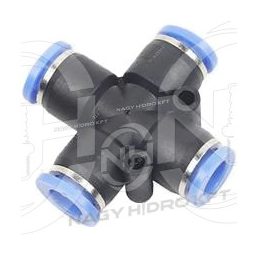 DN04 CUPLA RAPIDA PNEUMATICA PUSH-IN TIP CRUCE (CROSS) - PZA-04