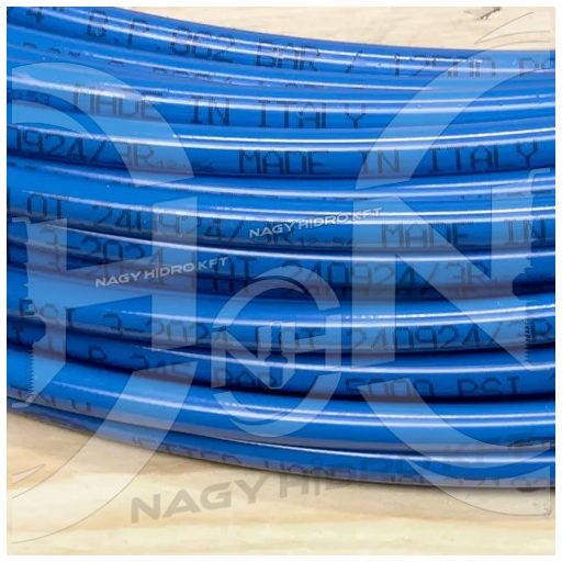 DN06=1/4" 345BAR FURTUN ALBASTRU SPALATORIE, 2 INSERTII POLIESTER (JETPOWER) - R7JET-06-POWER