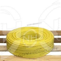 DN06=1/4" 227BAR FURTUN GALBEN SPALATORIE/SPUMARE TERMOPLAST CU INSERTIE TEXTILA (NORTH FIGHTER CAR WASH COMFORT) - R7JET-06NF-YELLOW