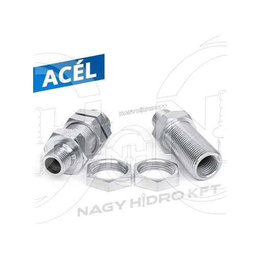 M22x1,5-M16x1,5-M16x1,5 KKB METRIKUS VÁLASZFAL/SZERELŐFAL ADAPTER LÉGFÉK RENDSZERHEZ, LAPON TÖMÍTŐ KIVITEL