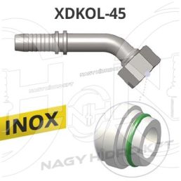 45ˇ DN32 M45x2 35L ARMATURA INOX FILET METRIC SERIE USOARA (DKOL45) - XDKOL-45324502