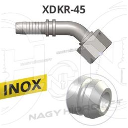 45ˇ DN12 5/8" ARMATURA INOX FILET BSP CON 60 GRADE (DKR45) - XDKR-451258