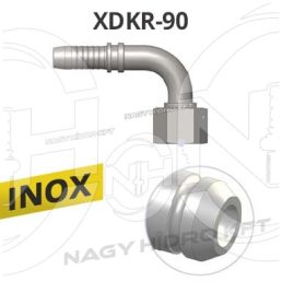 90ˇ DN12 1/2" ARMATURA INOX FILET BSP CON 60 GRADE (DKR90) - XDKR-901212