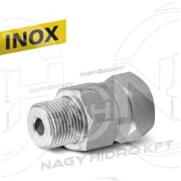   1/4"  220BAR BSP COLOS KÜLSÖ/BELSŐ MENETES FORGÓ CSATLAKOZÓ ROZSDAMENTES-INOX