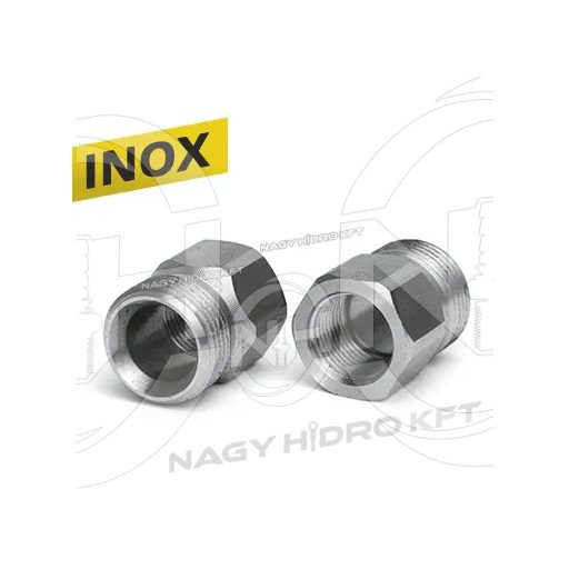 M22x1,5-3/8" ADAPTOR SPALATORIE FILET EXTERIOR/INTERIOR FIX, INOX - XKAR-KB2215-38