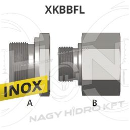 1/2"-1/4"  ADAPTOR INOX BSP FIX FILET EXTERIOR/INTERIOR ETANSARE PLANA - XKBBFL-1214
