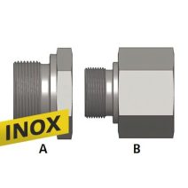 EGYENES ADAPTEREK KB FIX, ROZSDAMENTES-INOX