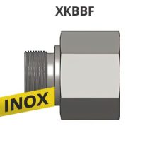 BSP ADAPTER, FIX EGYENES KB-S 60ˇ KÚPPAL, ROZSDAMENTES-INOX